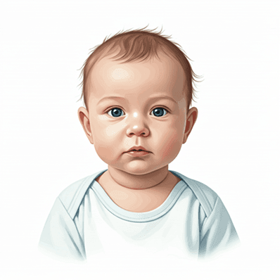 Compliant infant identity photo per ISO standards